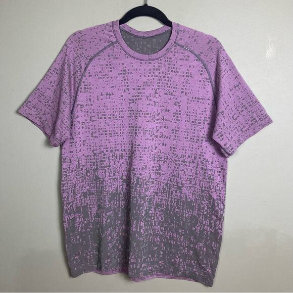 Lululemon shirt men's XL purple grey performance tech graphics basketball golf - Picture 1 of 10